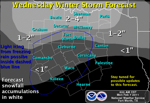 US snow forecast map