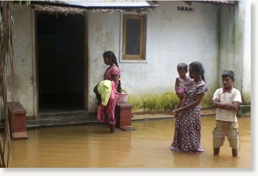 Sri Lanka flood family