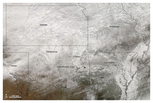 Snow Covered Southern US