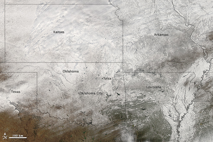 Snow Covered Southern US