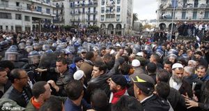 Click to enlarge Algerian protesters