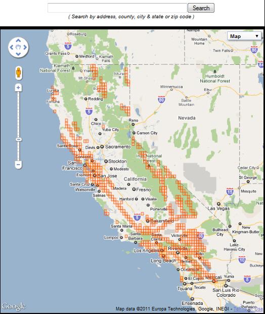 California Quake Zones