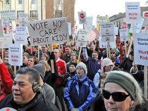 Click to enlarge Green Bay protest