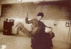 teacher spanking student