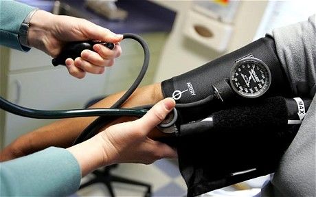 Taking blood pressure