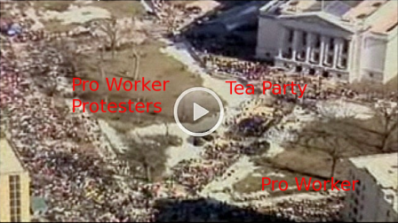 Click to enlarge Tea Party vs Union Protesters