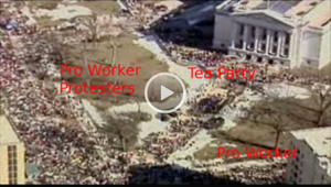 Tea Party vs Union Protesters