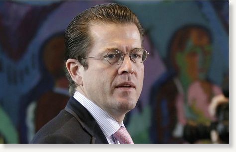 Click to enlarge German Defence Minister Karl-Theodor zu Guttenberg