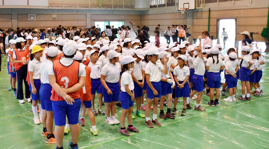 Click to enlarge Evacuation drill