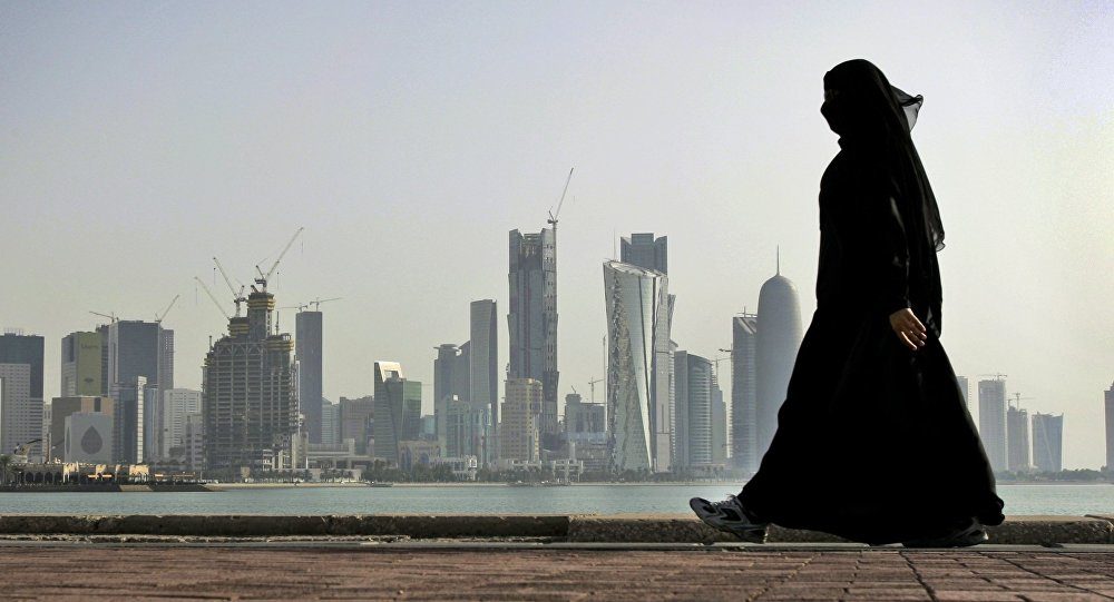 Click to enlarge Skyline of Doha, Qatar