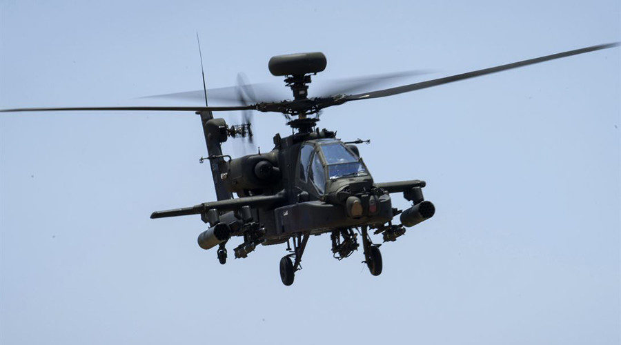 US Army AH-64 Apache helicopter 