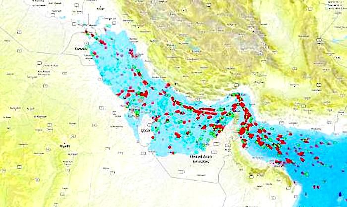 Click to enlarge Naval blockade of Qatar