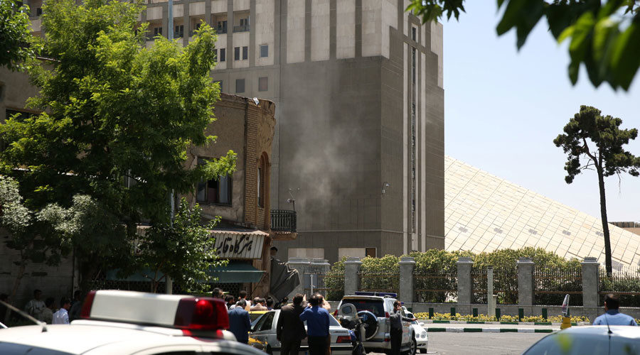 Click to enlarge Smoke in central Tehran
