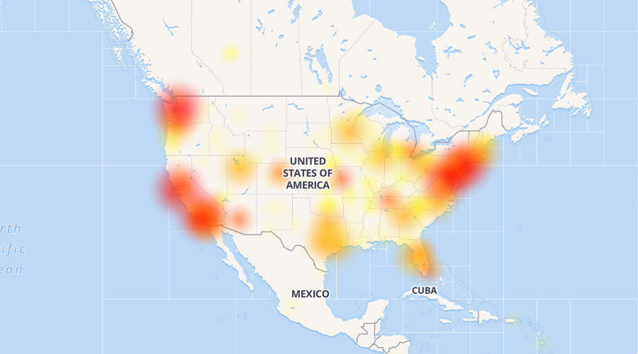 Click to enlarge Amazon outage on downdetector