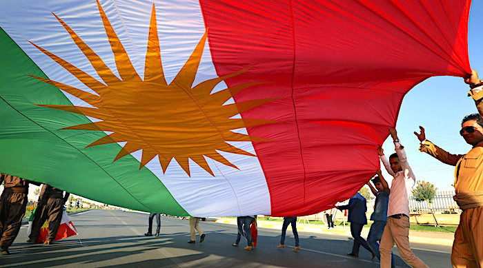 Click to enlarge Iraqi Kurd flag