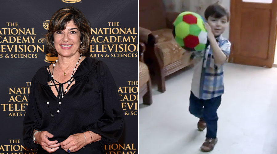Click to enlarge Christiane Amanpour and Aleppo boy
