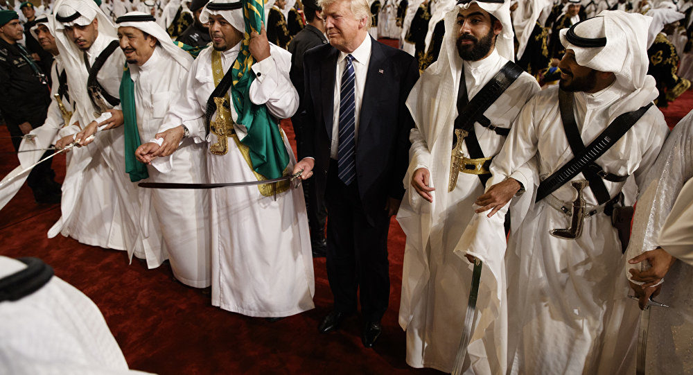 Click to enlarge Trump sword dance