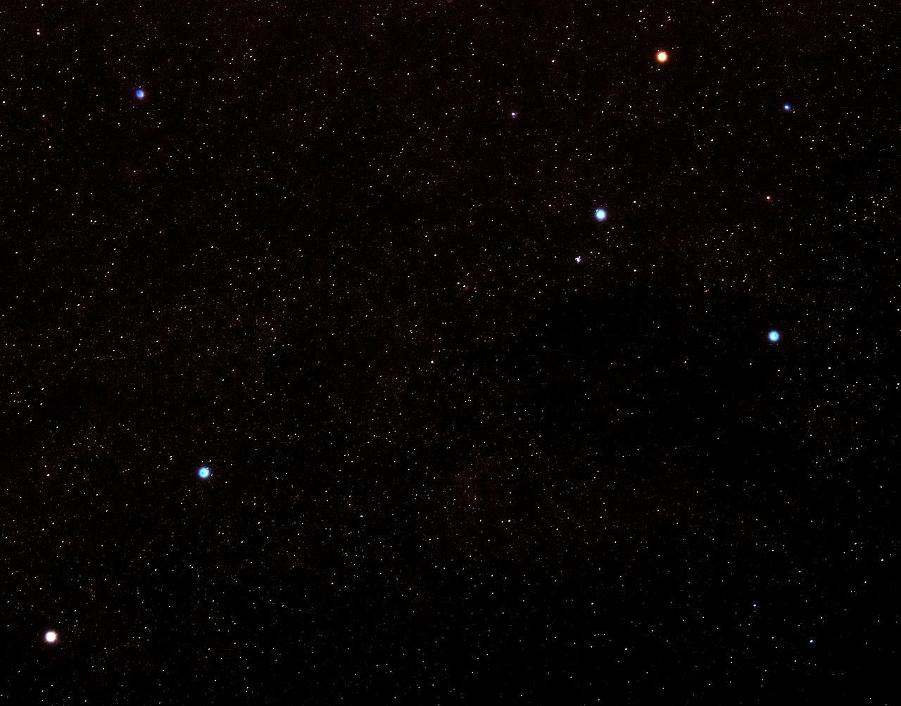The Southern Cross, near where the meteor fragment passed.