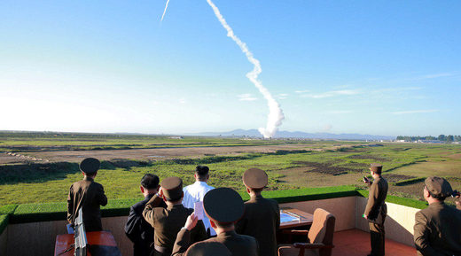 Click to enlarge North Korea missile test