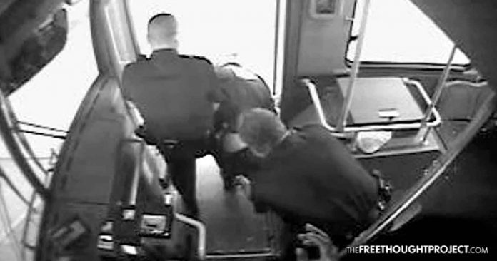 police remove man from bus