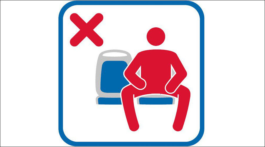Click to enlarge no manspreading