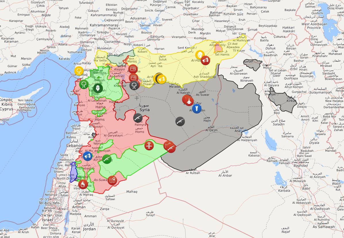 Syria battle map