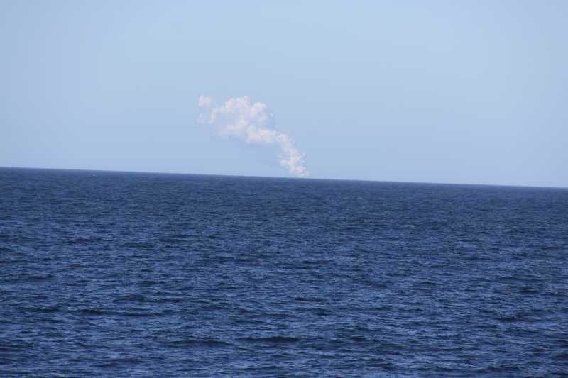 A volcanic plume from Bogoslof on June 5, 2017