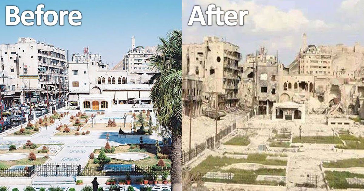 Click to enlarge before after syria