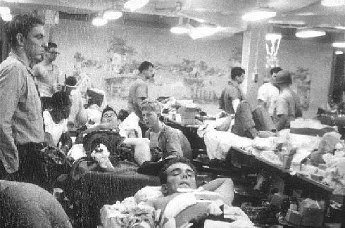 Click to enlarge Wounded crew members USS Liberty