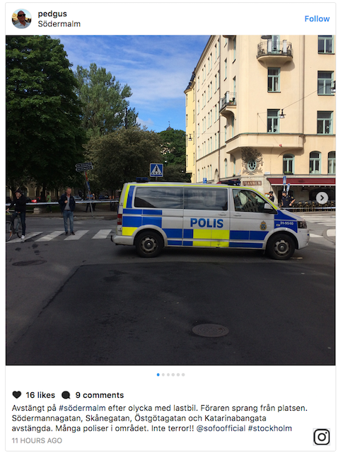 Click to enlarge Van drives into vehicles stockholm