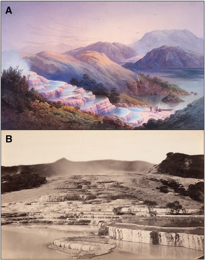 Click to enlarge Painting of the Pink Terraces
