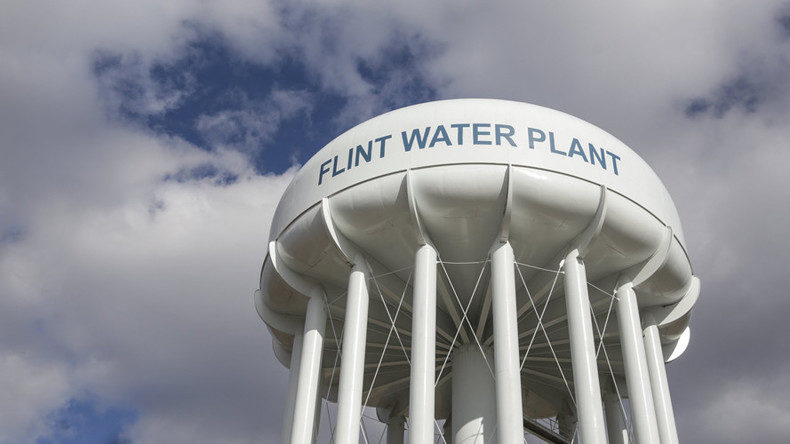 Click to enlarge Flint, Michigan water tower