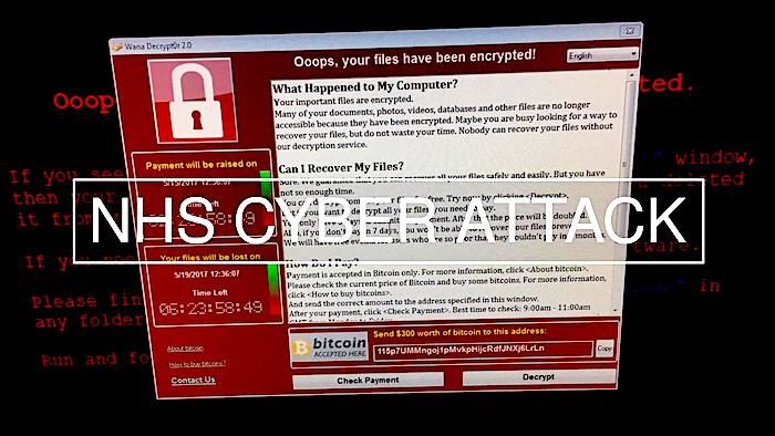 Click to enlarge NHS cyber attack