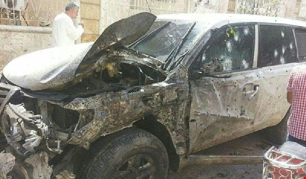 Click to enlarge suicide bomber blew himself up next to the car, belonging to Abdullah Al Muhaysini, a notorious Saudi preacher and a terrorist leader