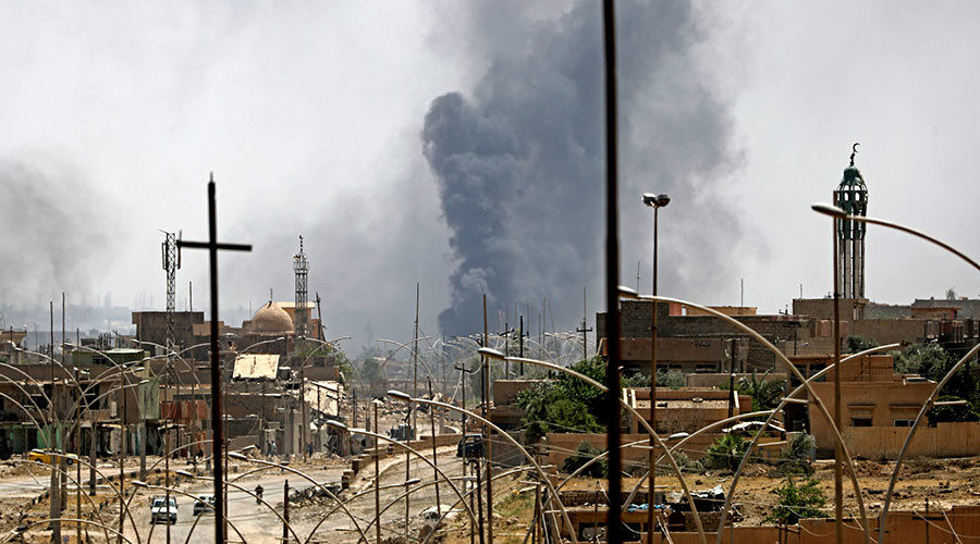 Click to enlarge ISIS airstrike Zanjili Mosul May 2017