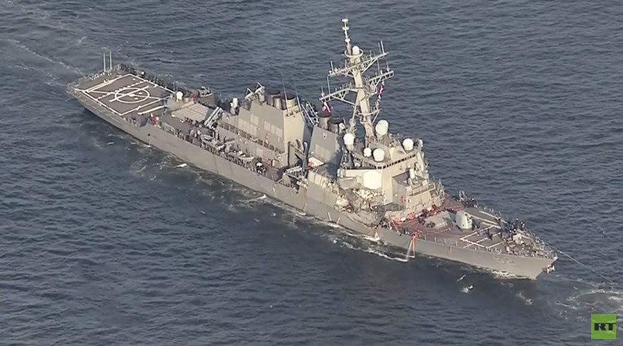 damaged USS Fitzgerald