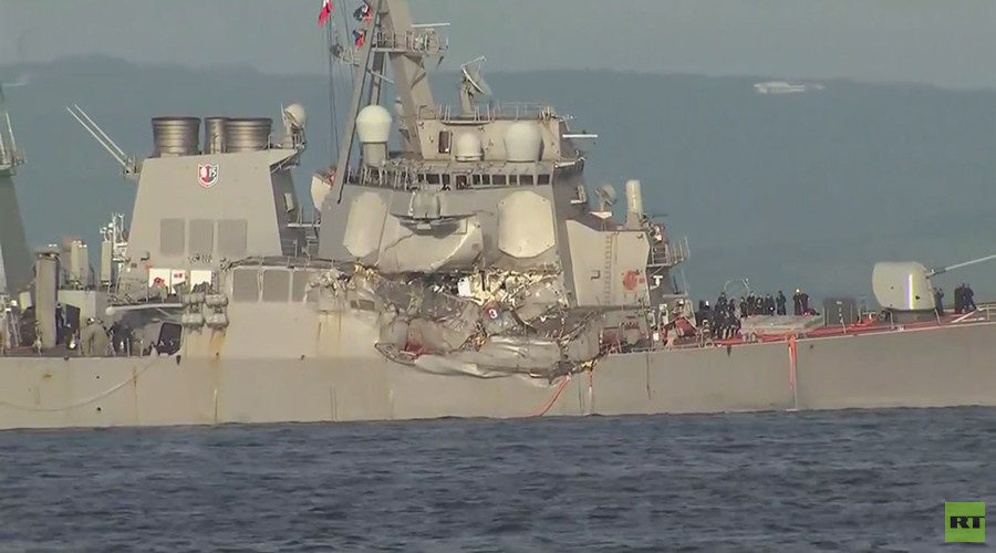 damaged USS Fitzgerald