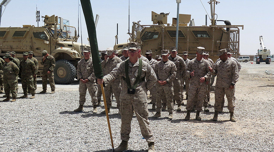 U.S. Marines at Shorab camp, in Helmand province, Afghanistan