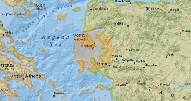Click to enlarge Aegean Sea earthquake