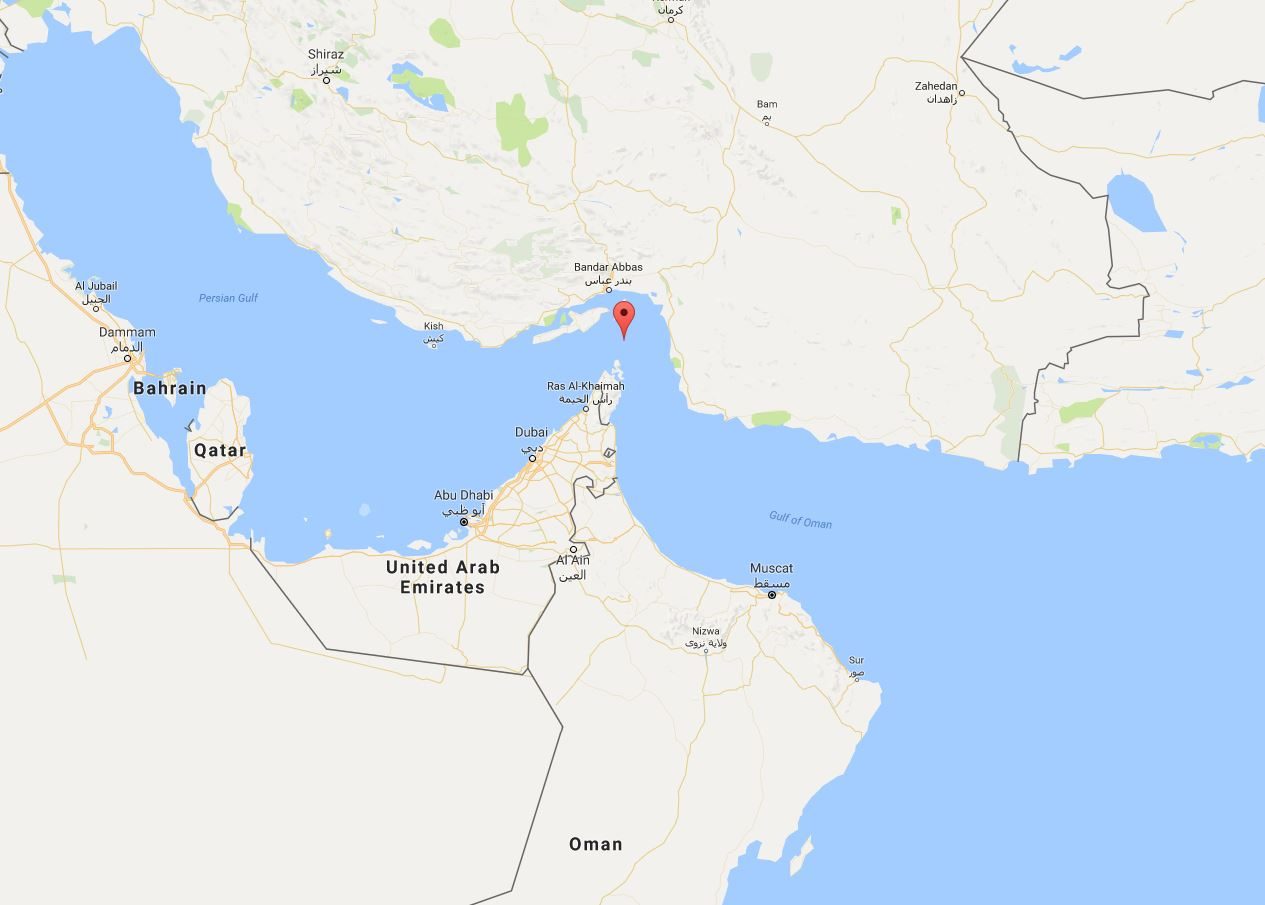 Strait of Hormuz map
