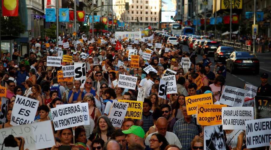 Click to enlarge Protesters