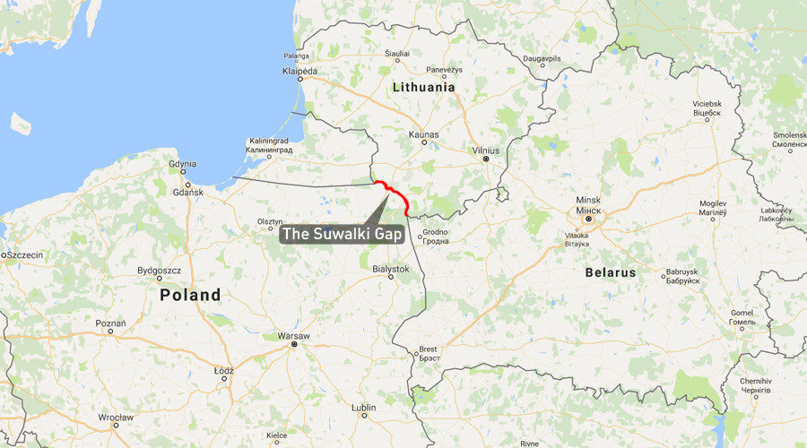 Suwalki Gap map