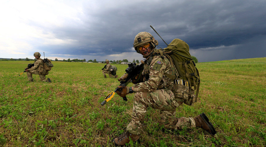 British Army soldiers take part in the Suwalki Gap exercise in Lithuania