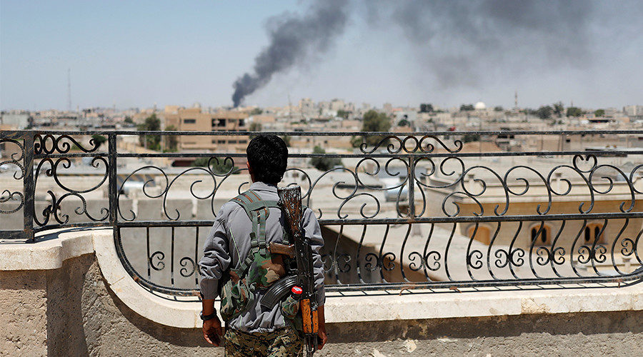 Click to enlarge Coalition airstrike Raqqa