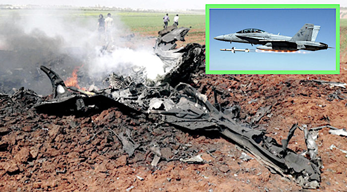 Downed Syrian jet