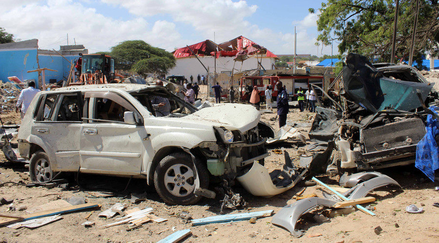 explosion site in Mogadishu, capital of Somalia