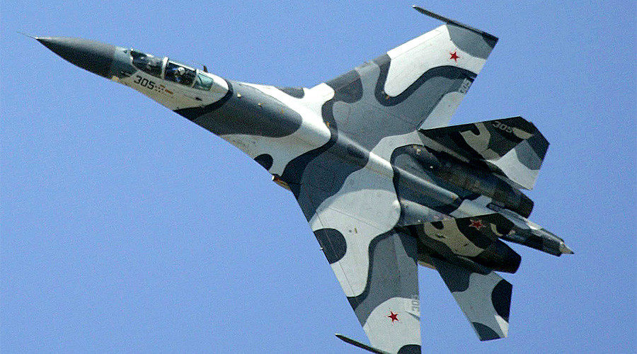 Click to enlarge Russian Sukhoi SU-27 fighter jet