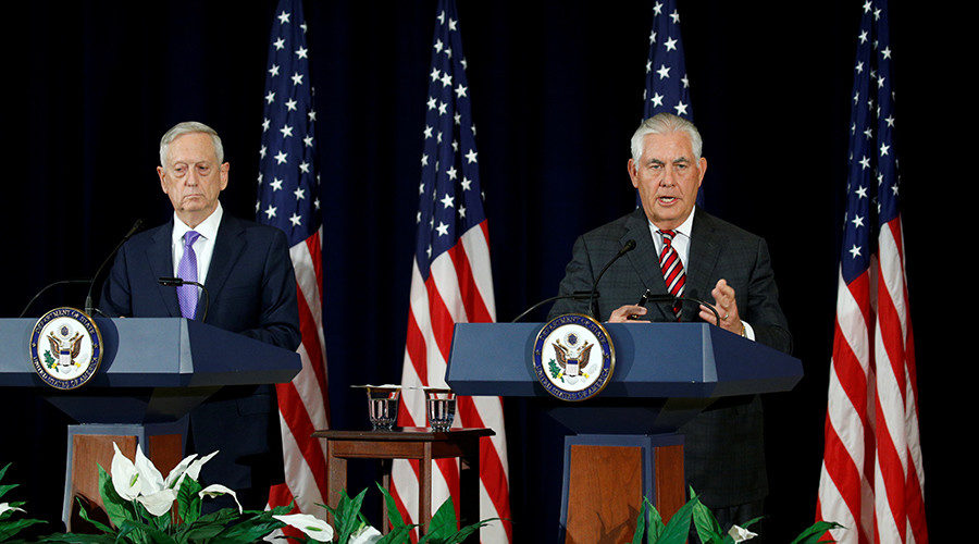 Rex Tillerson (R) and James Mattis