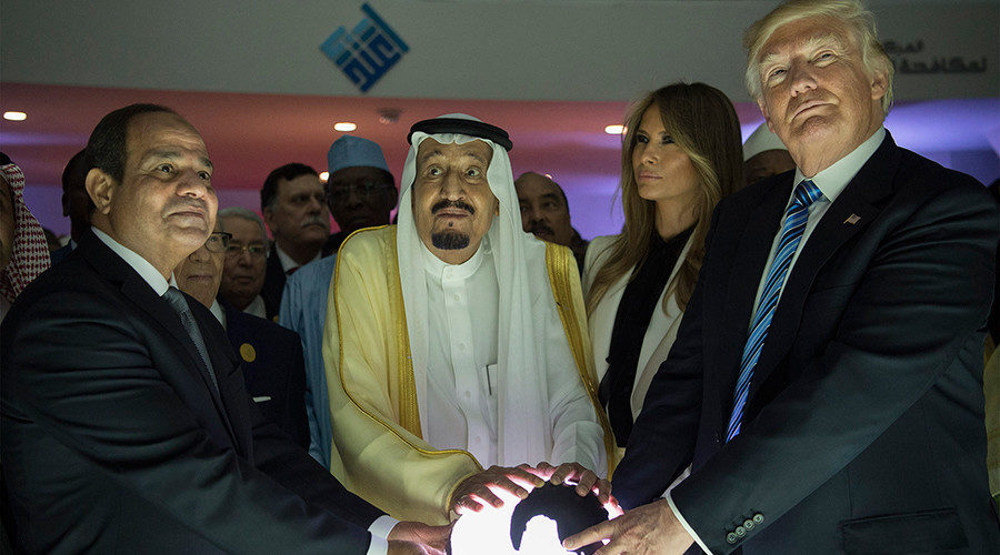 Click to enlarge Trump and the globe