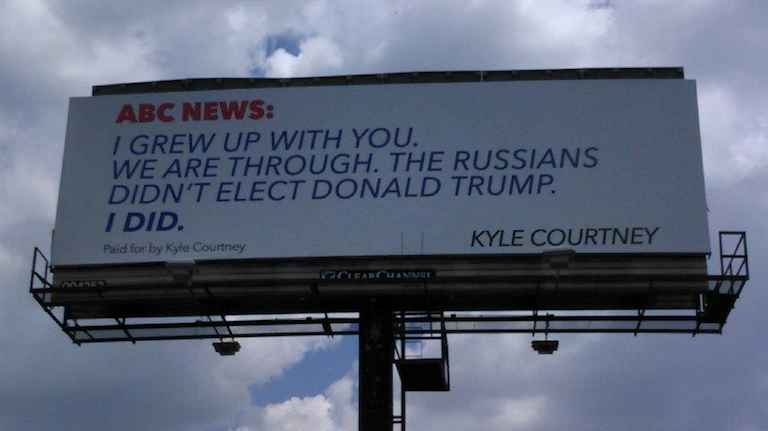 Click to enlarge Texas Billboard renounces fake ABC news